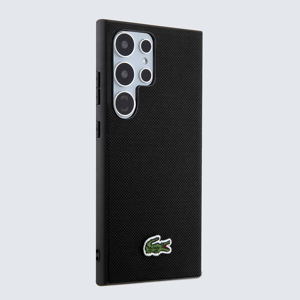 Samsung Galaxy S24 Ultra Uyumlu Kılıf Lacoste Orjinal Lisanslı PU Pike Desenli Arka Yüzey İkonik Timsah Dokuma Logolu Kapak - 17