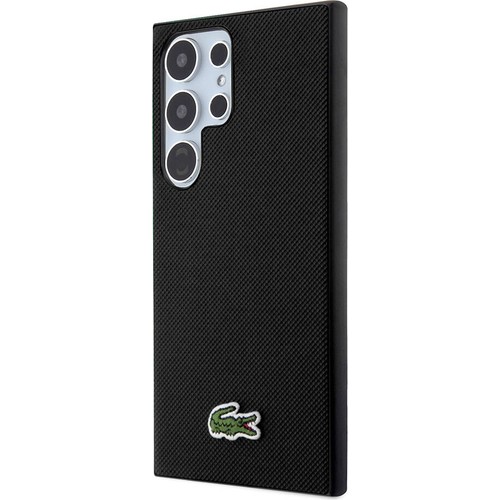 Samsung Galaxy S24 Ultra Uyumlu Kılıf Lacoste Orjinal Lisanslı PU Pike Desenli Arka Yüzey İkonik Timsah Dokuma Logolu Kapak