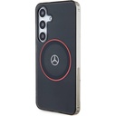 Samsung Galaxy S24 Uyumlu Kılıf Mercedes Benz Orjinal Lisanslı Magsafe Şarj Özellikli IML Yıldız Logolu Red Ring Kapak