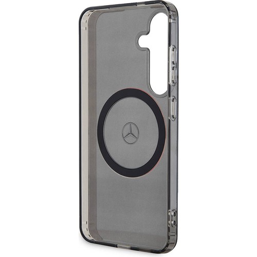 Samsung Galaxy S24 Uyumlu Kılıf Mercedes Benz Orjinal Lisanslı Magsafe Şarj Özellikli IML Yıldız Logolu Red Ring Kapak