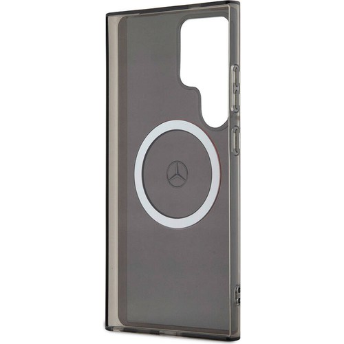 Samsung Galaxy S24 Ultra Uyumlu Kılıf Mercedes Benz Orjinal Lisanslı Magsafe Şarj Özellikli IML Yıldız Logolu Red Ring Kapak