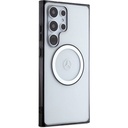 Samsung Galaxy S24 Ultra Uyumlu Kılıf Mercedes Benz Orjinal Lisanslı Magsafe Şarj Özellikli PC TPU Transparan Black Ring Kapak