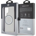 Samsung Galaxy S24 Ultra Uyumlu Kılıf Mercedes Benz Orjinal Lisanslı Magsafe Şarj Özellikli PC TPU Transparan Black Ring Kapak