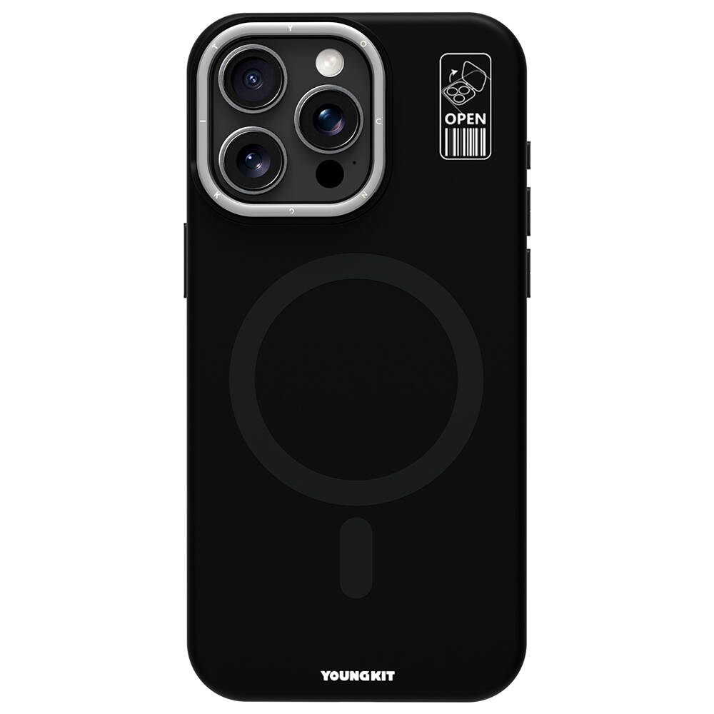 Apple iPhone 14 Pro Uyumlu Kılıf Magsafe Şarj Özellikli Kamera Standlı Silikon Youngkit Bitty Cream Kapak - 2