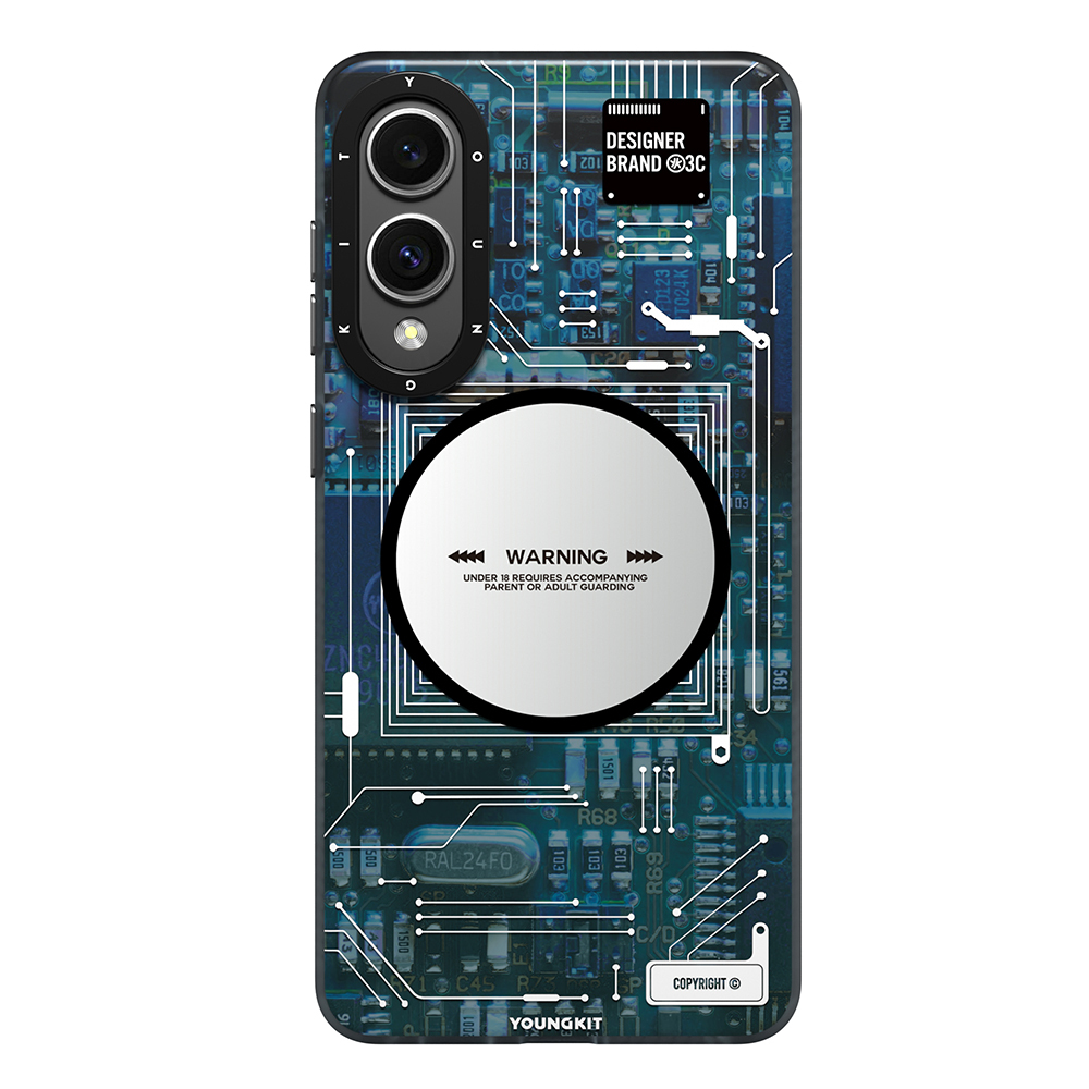 Samsung Galaxy S25 Edge Uyumlu Kılıf M-safe Şarj Özellikli Youngkit Technology Serisi Kapak