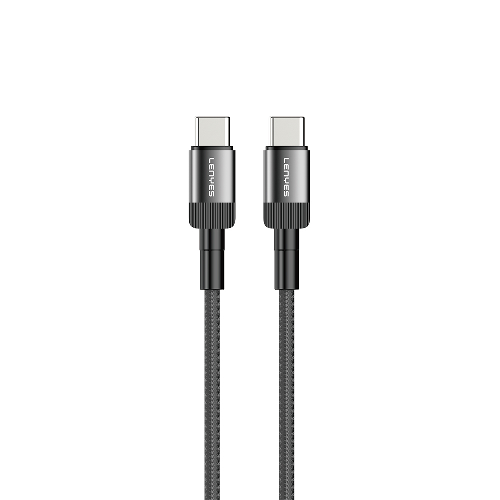 [RNZ-TA121155] Lenyes LC546 Type-C to Type-C Örgü Tasarımlı Hızlı Şarj Özellikli Data ve Şarj Kablosu 60W 1M