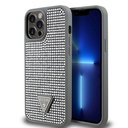 Apple iPhone 13 Pro Max Uyumlu Kılıf Guess Orjinal Lisanslı Taşlı Arka Yüzey Üçgen Logolu Kapak