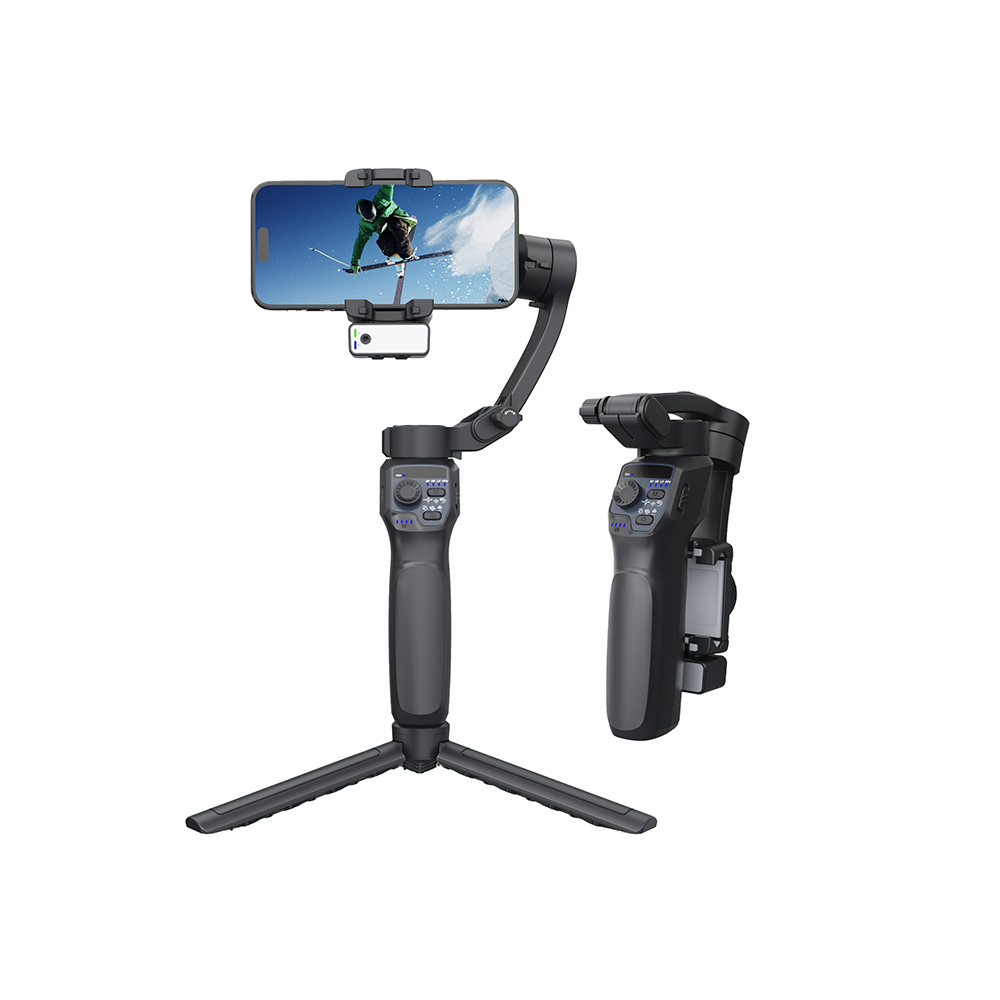 [RNZ-TA121022] Go Des GD-F11 3 Eksenli El Tipi Yüz Tanıma Takip Özellikli Led Işıklandırma Aparatlı Gimbal Stabilizatör