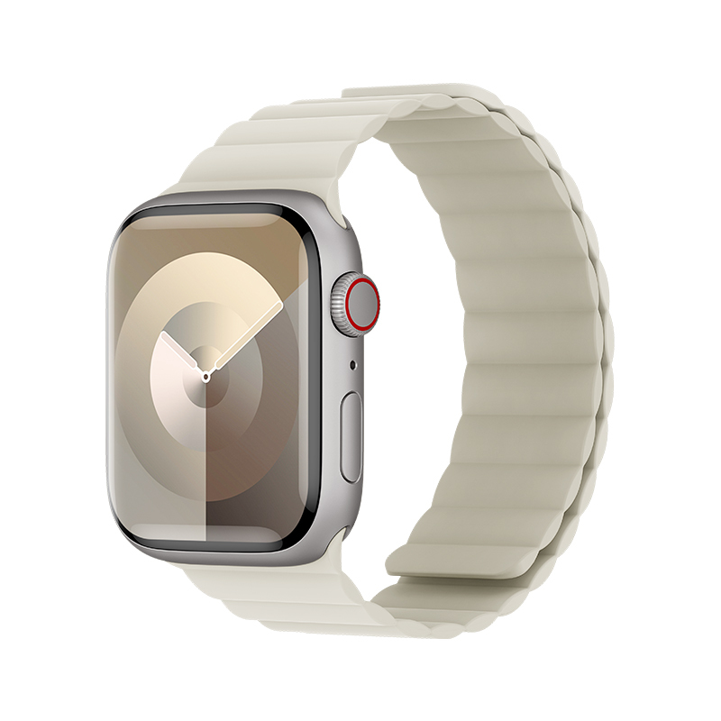 Apple Watch 44mm Uyumlu Benks Magnetik Tak Çıkar Silikon Strap Kayış
