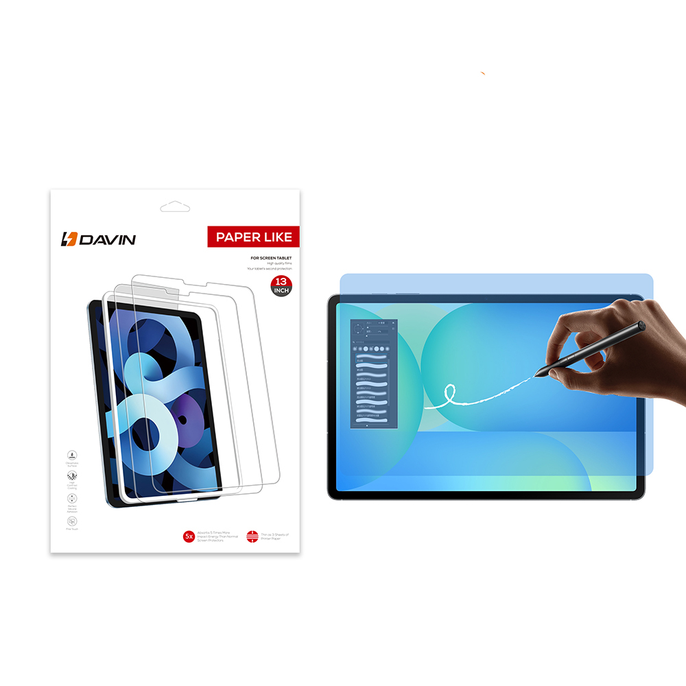 [RNZ-TA121439] Samsung Galaxy Tab S10 FE Plus Uyumlu Kağıt Hisli Mat Davin Paper Like Tablet Ekran Koruyucu