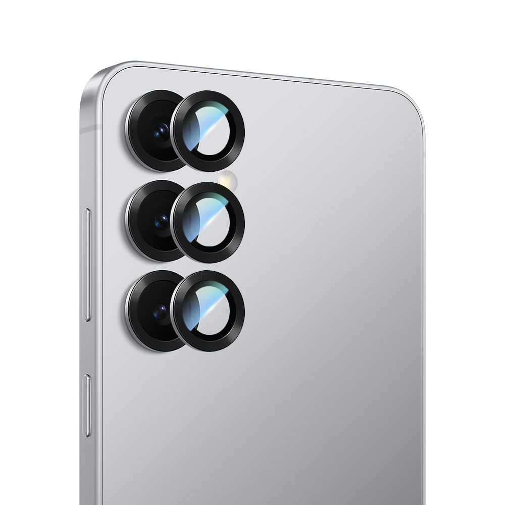 Samsung Galaxy S25 Uyumlu CaseWorld Alloy Serisi Oleofobik Anti Reflective Kamera Lens Koruyucu