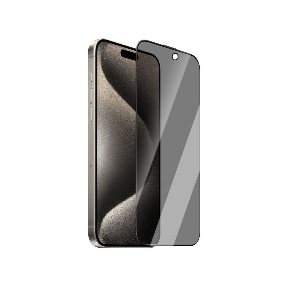 Apple iPhone 15 Plus Uyumlu CaseWorld 0.25mm Privacy 3D Temperli Cam Ekran Koruyucu + Uygulama Aparatlı
