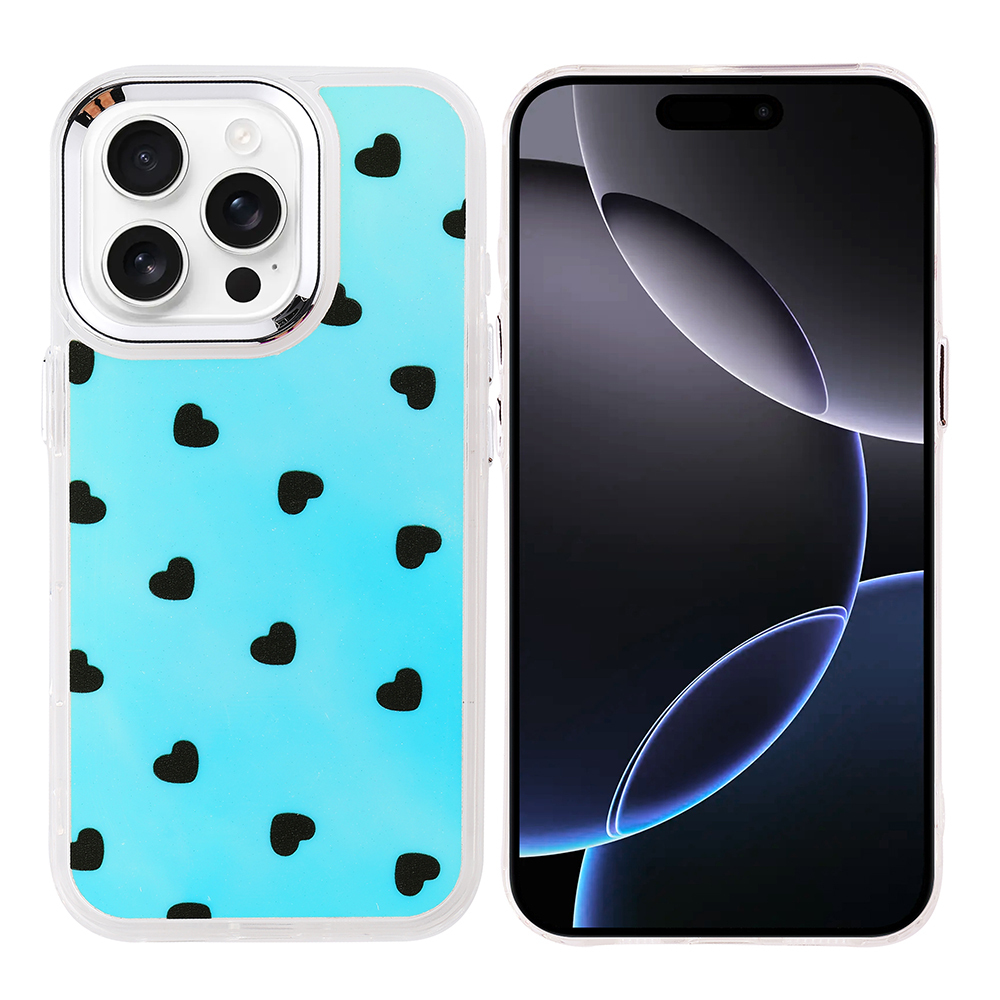 [RNZ-TA121432] Apple iPhone 16 Pro Max Uyumlu Kılıf Airbag Tasarımlı Zore Hadra Kapak (Kalp)