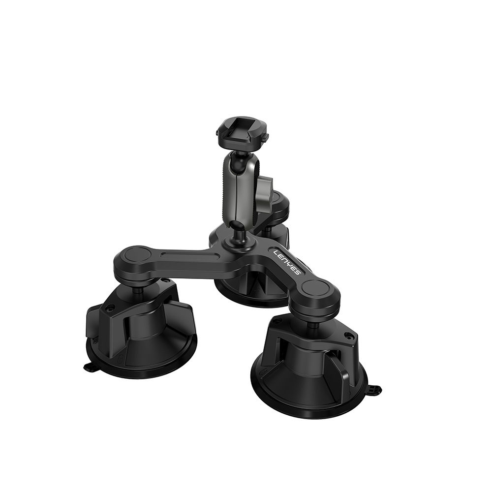 Lenyes LCT101 360° Ayarlanabilir 3 Vantuzlu Aksiyon Kamera Tutucu