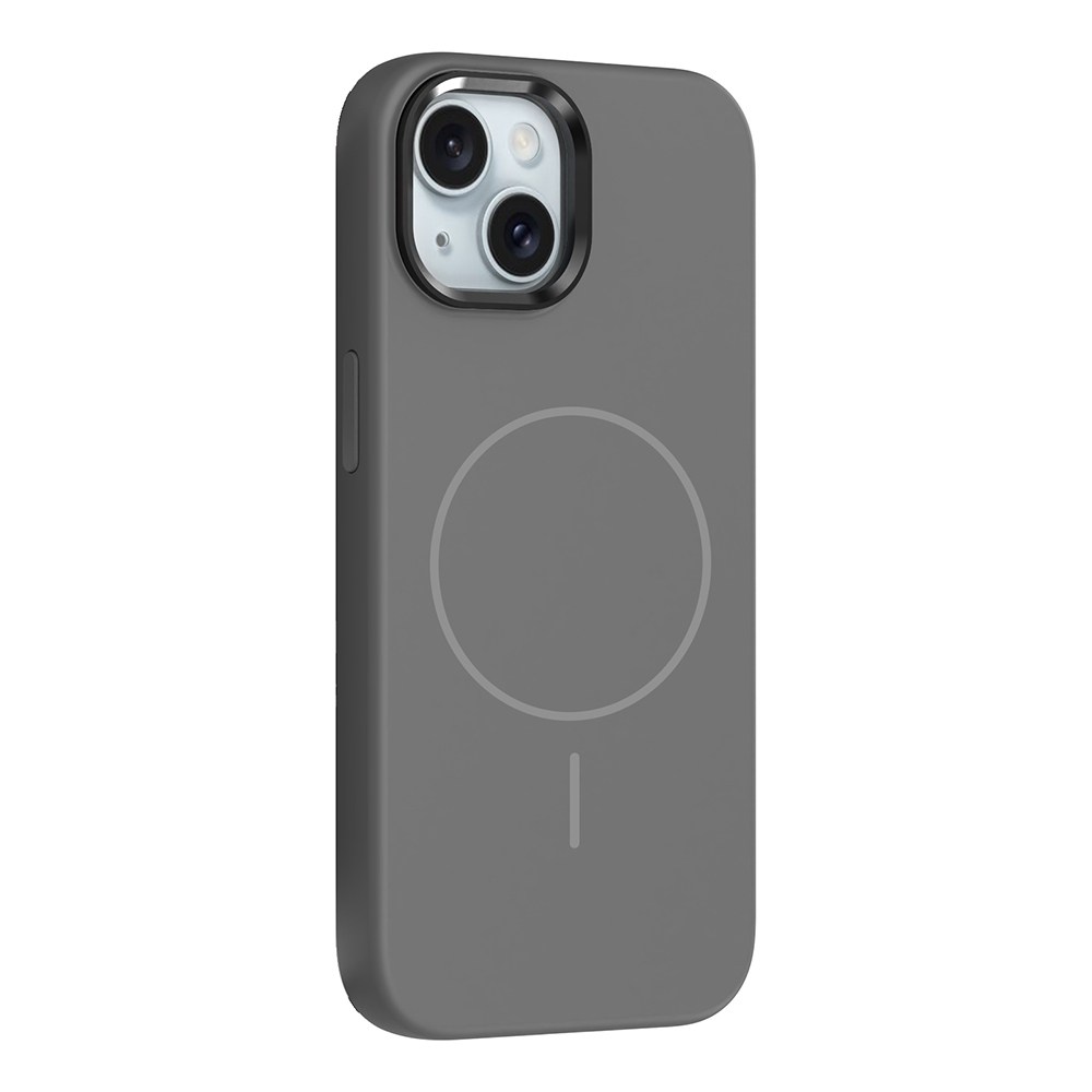 Apple iPhone 14 Uyumlu Kılıf M-Safe Şarj Özellikli Metal Kamera Çerçeveli Zore Edi Silikon Kapak