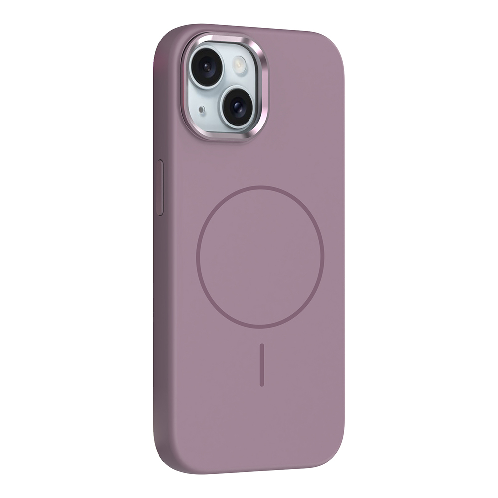Apple iPhone 14 Uyumlu Kılıf M-Safe Şarj Özellikli Metal Kamera Çerçeveli Zore Edi Silikon Kapak