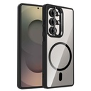 Samsung Galaxy S25 Ultra Uyumlu Kılıf Standlı ve Kamera Lens Hediyeli M-Safe Şarj Özellikli Zore Etro Kapak