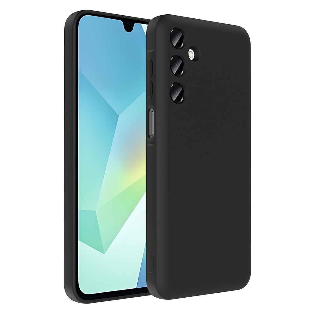 [RNZ-TA120003] Samsung Galaxy A16 Uyumlu Kılıf Kamera Korumalı Kartlık Hazneli Zore Vitra Kapak (Siyah)
