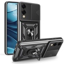 Samsung Galaxy S25 Edge Uyumlu Kılıf Magnetik Standlı Kamera Korumalı Zore Sürgülü Vega Kapak