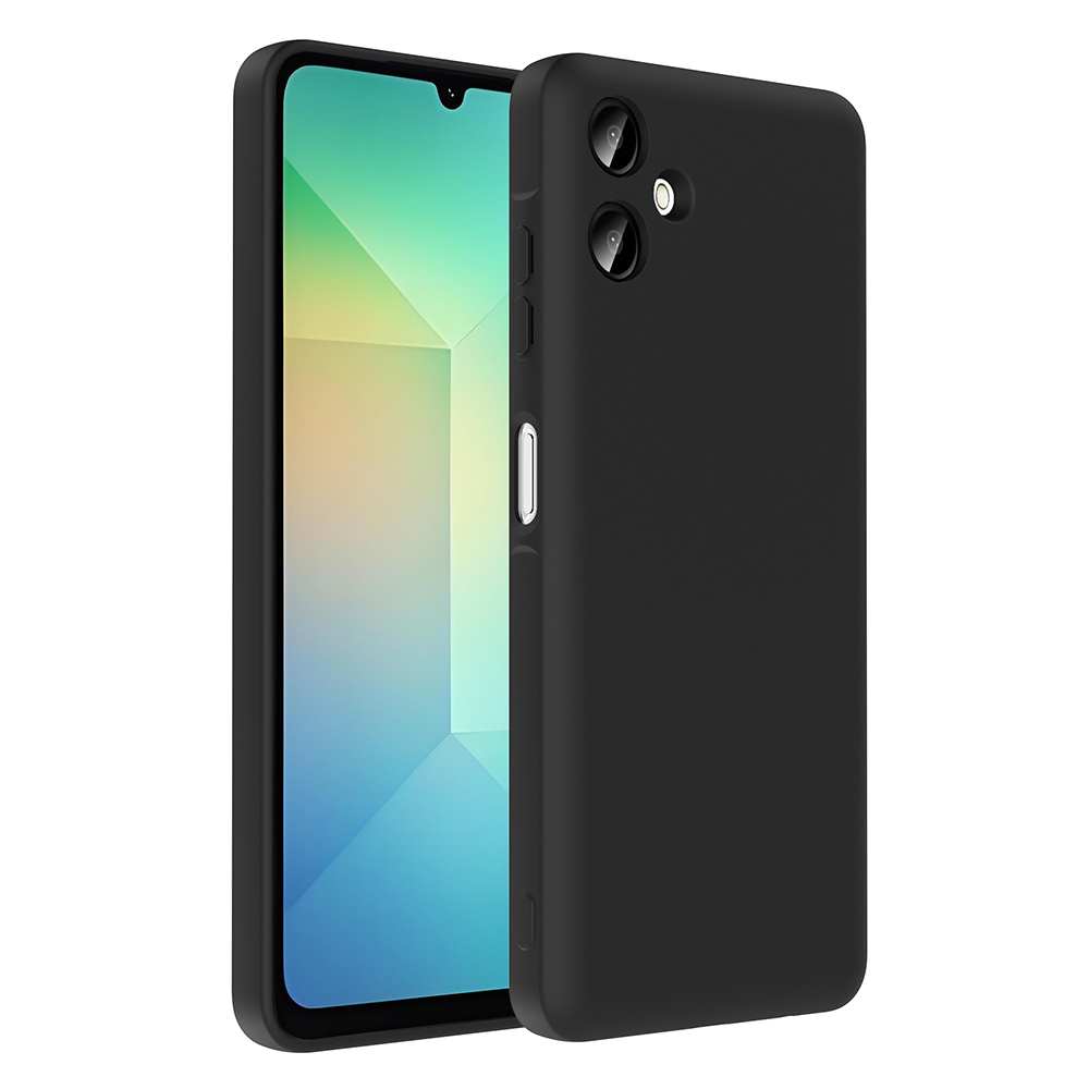 [RNZ-TA119997] Samsung Galaxy A06 Uyumlu Kılıf Kamera Korumalı Kartlık Hazneli Zore Vitra Kapak (Siyah)