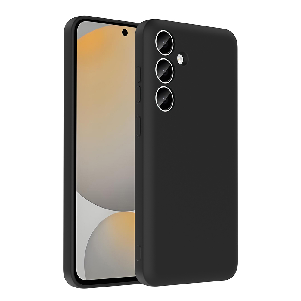 [RNZ-TA120033] Samsung Galaxy S24 FE Uyumlu Kılıf Kamera Korumalı Kartlık Hazneli Zore Vitra Kapak (Siyah)