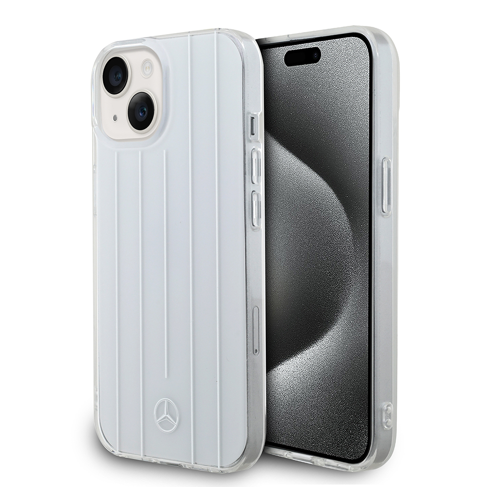 Apple iPhone 14 Uyumlu Kılıf Mercedes Benz Orjinal Lisanslı New Urban 3 Sert PC Paralel Çizgi Desenli Kapak