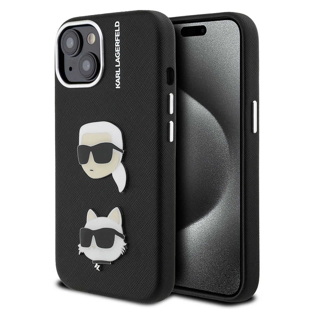 [RNZ-TA122072] Apple iPhone 14 Uyumlu Kılıf Karl Lagerfeld Orjinal Lisanslı K&C Heads Pin Kapak