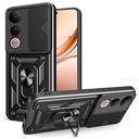 Vivo V50 Lite 4G Uyumlu Kılıf Magnetik Standlı Kamera Korumalı Zore Sürgülü Vega Kapak