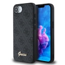 Apple iPhone 16E Uyumlu Kılıf Guess Orjinal Lisanslı 4G Desenli Script Metal Logolu Kapak