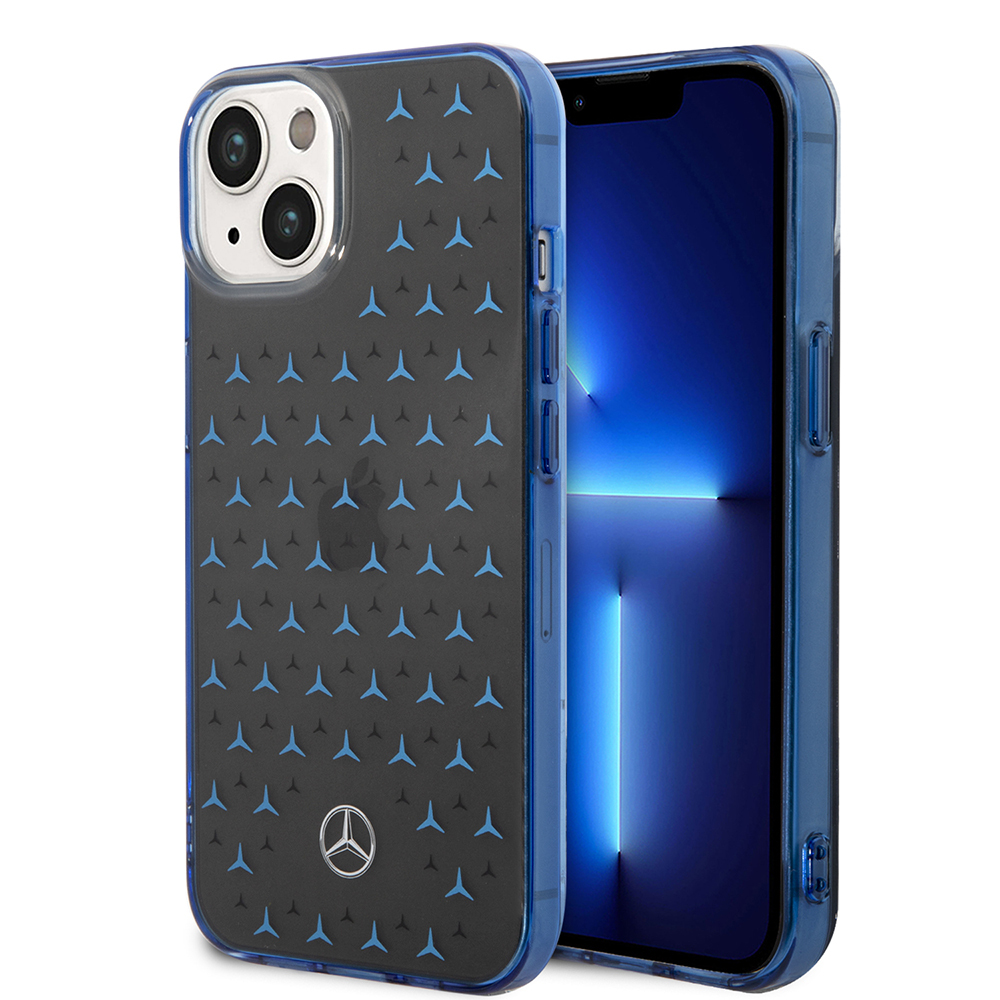 Apple iPhone 15 Uyumlu Kılıf Mercedes Benz Çift Katmanlı Yıldız Desenli Dizayn Kapak