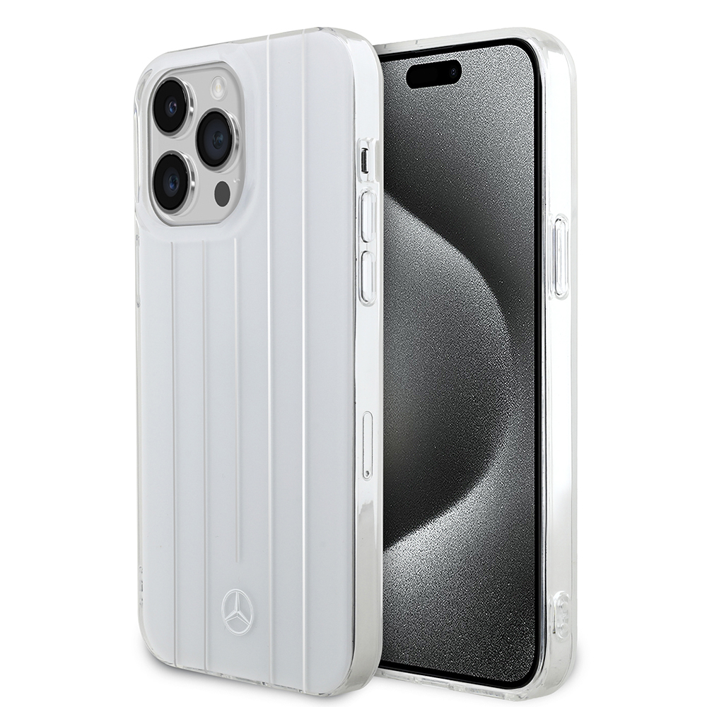 Apple iPhone 14 Pro Max Uyumlu Kılıf Mercedes Benz Orjinal Lisanslı New Urban 3 Sert PC Paralel Çizgi Desenli Kapak