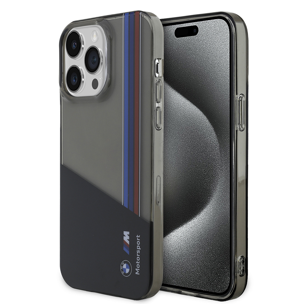 [RNZ-TA122060] Apple iPhone 14 Pro Max Uyumlu Kılıf BMW Orjinal Lisanslı Yarı Transparan M Dizayn Çizgili Kapak