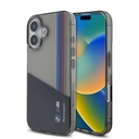Apple iPhone 16 Uyumlu Kılıf BMW Orjinal Lisanslı Yarı Transparan M Dizayn Çizgili Kapak
