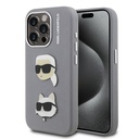 Apple iPhone 15 Pro Max Uyumlu Kılıf Karl Lagerfeld Orjinal Lisanslı K&C Heads Pin Kapak