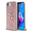 Apple iPhone 16E Uyumlu Kılıf Guess Orjinal Lisanslı 4G Büyük Metal Logolu Glitter Kapak