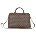 Guess Orjinal Lisanslı 4G Desenli Üçgen Logolu Omuz Askılı 15 inç Laptop Çantası