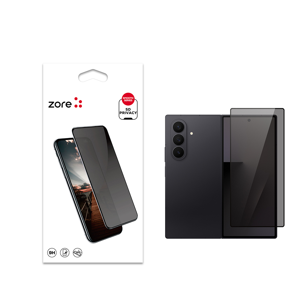 [RNZ-TA122572] Samsung Galaxy Z Fold 7 Uyumlu Zore New 5D Privacy Temperli Ekran Koruyucu