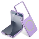 Samsung Galaxy Z Flip 7 Uyumlu Kılıf Wireless Şarj Özellikli Zore Kıpta M-safe Kapak