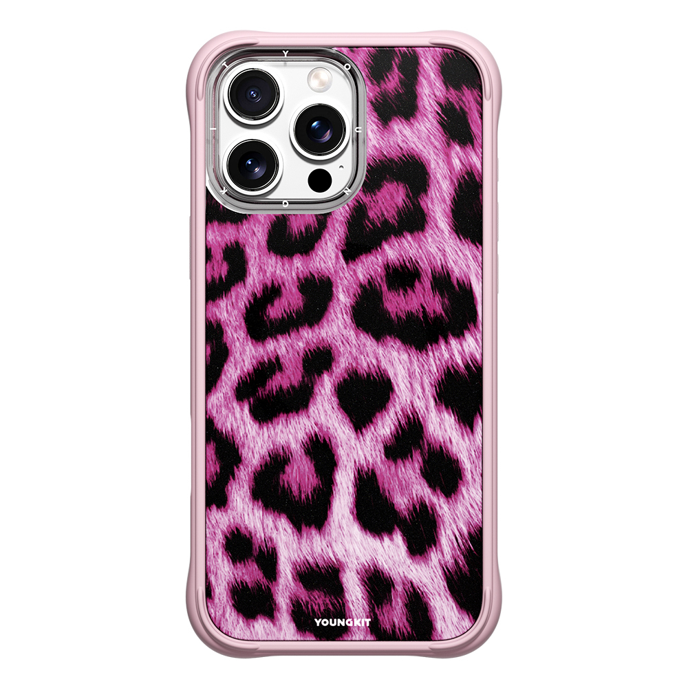 Apple iPhone 15 Pro Max Uyumlu Kılıf M-safe Şarj Özellikli Youngkit Leopard Serisi Kapak