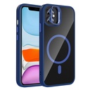 Apple iPhone 11 Uyumlu Kılıf Standlı ve Kamera Lens Hediyeli M-Safe Şarj Özellikli Zore Etro Kapak