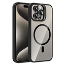 Apple iPhone 15 Pro Max Uyumlu Kılıf Standlı ve Kamera Lens Hediyeli M-Safe Şarj Özellikli Zore Etro Kapak