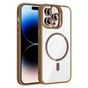 Apple iPhone 14 Pro Max Uyumlu Kılıf Standlı ve Kamera Lens Hediyeli M-Safe Şarj Özellikli Zore Etro Kapak