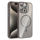 Apple iPhone 15 Pro Uyumlu Kılıf Standlı ve Kamera Lens Hediyeli M-Safe Şarj Özellikli Zore Etro Kapak