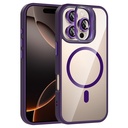 Apple iPhone 16 Pro Uyumlu Kılıf Standlı ve Kamera Lens Hediyeli M-Safe Şarj Özellikli Zore Etro Kapak