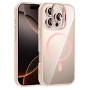 Apple iPhone 16 Pro Uyumlu Kılıf Standlı ve Kamera Lens Hediyeli M-Safe Şarj Özellikli Zore Etro Kapak