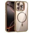 Apple iPhone 16 Pro Uyumlu Kılıf Standlı ve Kamera Lens Hediyeli M-Safe Şarj Özellikli Zore Etro Kapak