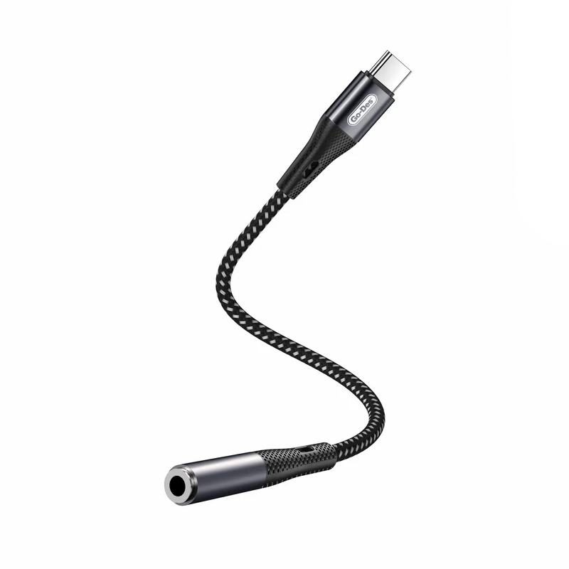 [RNZ-TA121970] Go Des GD-UC165 Type-C to 3.5mm Hi-Fi Aux Çevirici Örgülü Ses Adaptörü