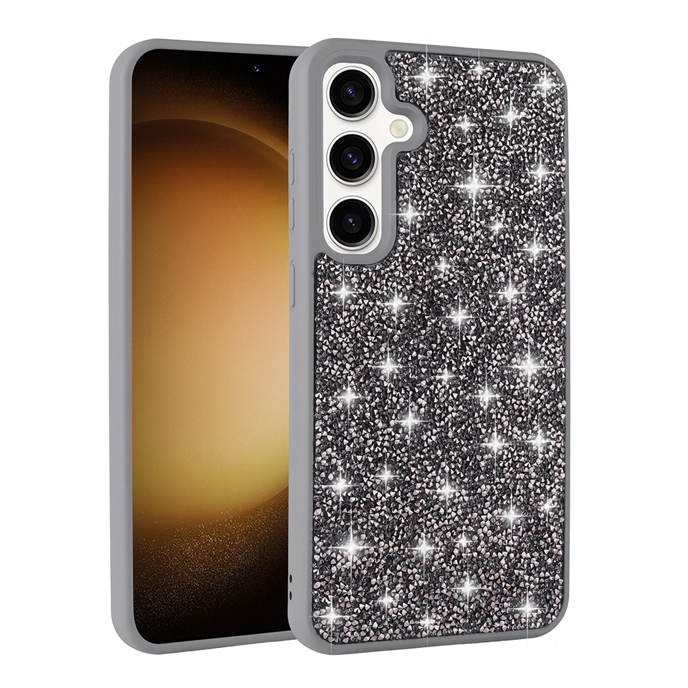 Samsung Galaxy S25 Uyumlu Kılıf Parlak Taşlı Tasarım Zore Pırlanta Kapak