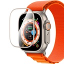 Apple Watch Ultra 49mm Uyumlu CaseWorld Alloy Serisi Safir Akıllı Saat Temperli Cam Ekran Koruyucu