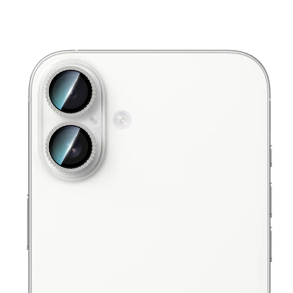 Apple iPhone 16 Plus Uyumlu CaseWorld Alloy Sparkling Diamond Serisi Taşlı Lens Koruyucu